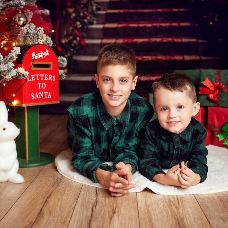 vánoční focení s poštovní schránkou