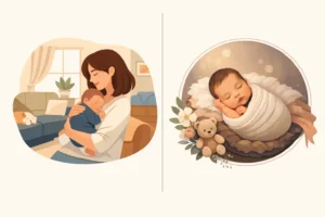 Lifestyle newborn versus stylizovaný portrét